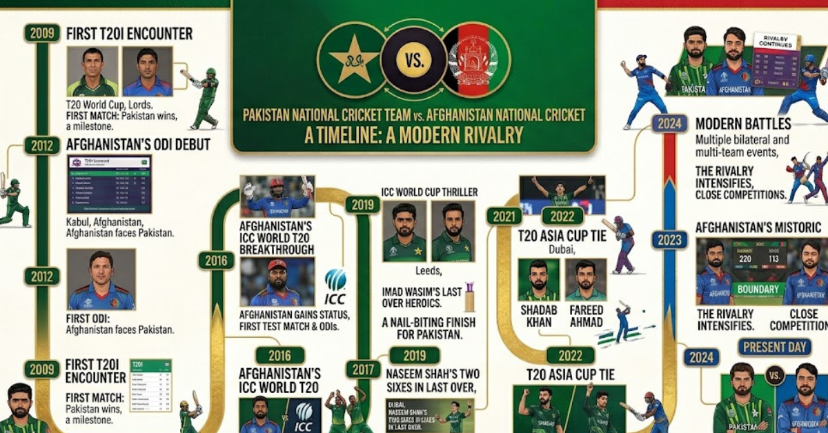 Pakistan vs Afghanistan Cricket Timeline