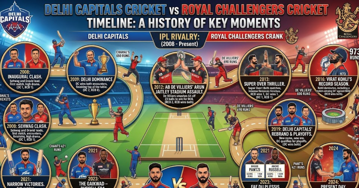 DC vs RCB IPL Timeline & Rivalry History