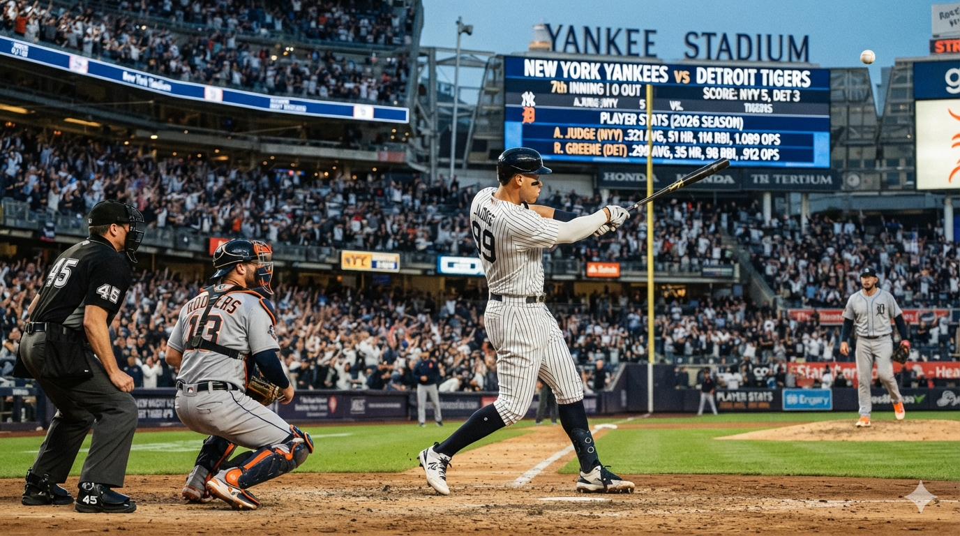 New York Yankees vs Detroit Tigers Match Player Stats