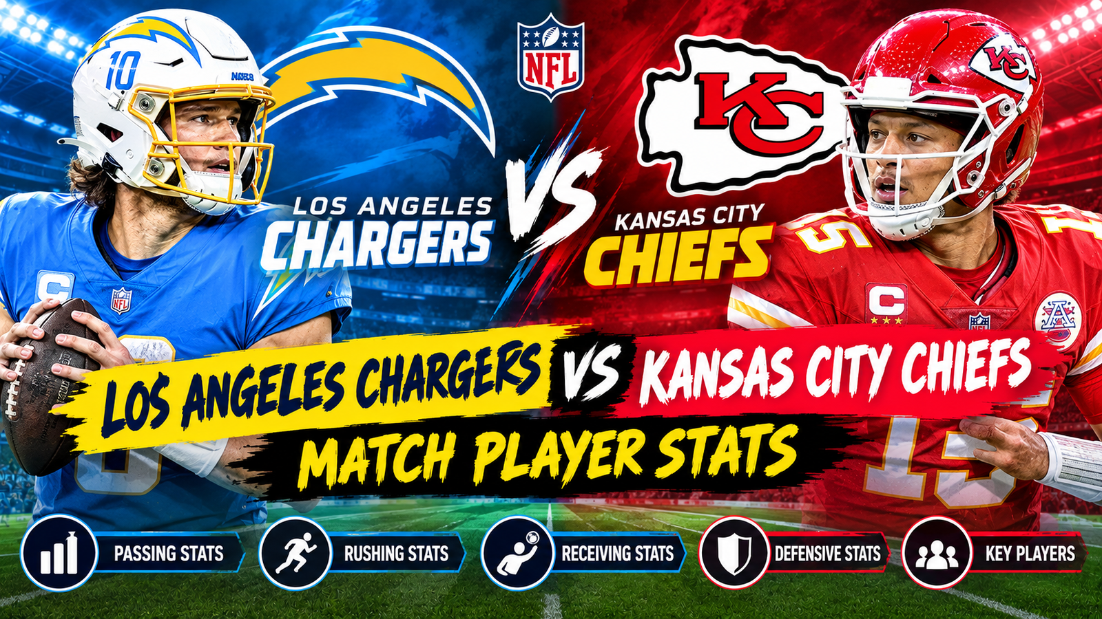 Los Angeles Chargers vs Kansas City Chiefs Match Player Stats